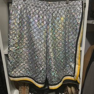Men's Gucci Silver Athletic Shorts​